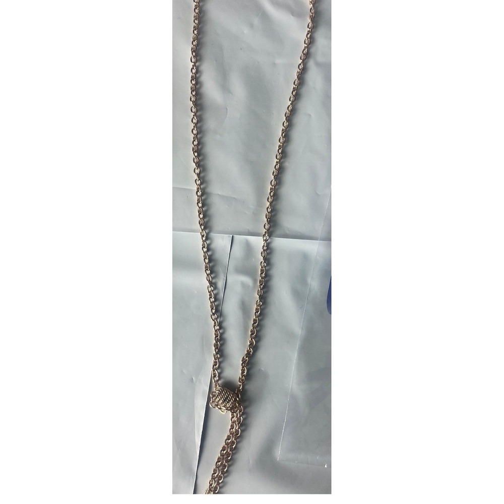 Rose Gold Tone Chain‎ Necklace Knot Accent